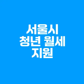 서울시 청년 월세 지원사업 안내