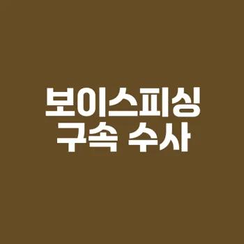 보이스피싱 구속 수사 대응을 위한 전문 변호사의 중요성